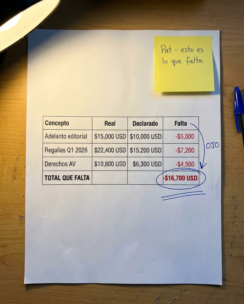 Documento financiero que armó Daniel · Total faltante $16.700 USD · anotaciones a mano